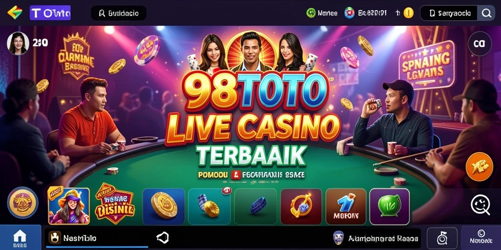 Screenshot gameplay 98TOTO menampilkan momen seru dalam permainan Live Casino.