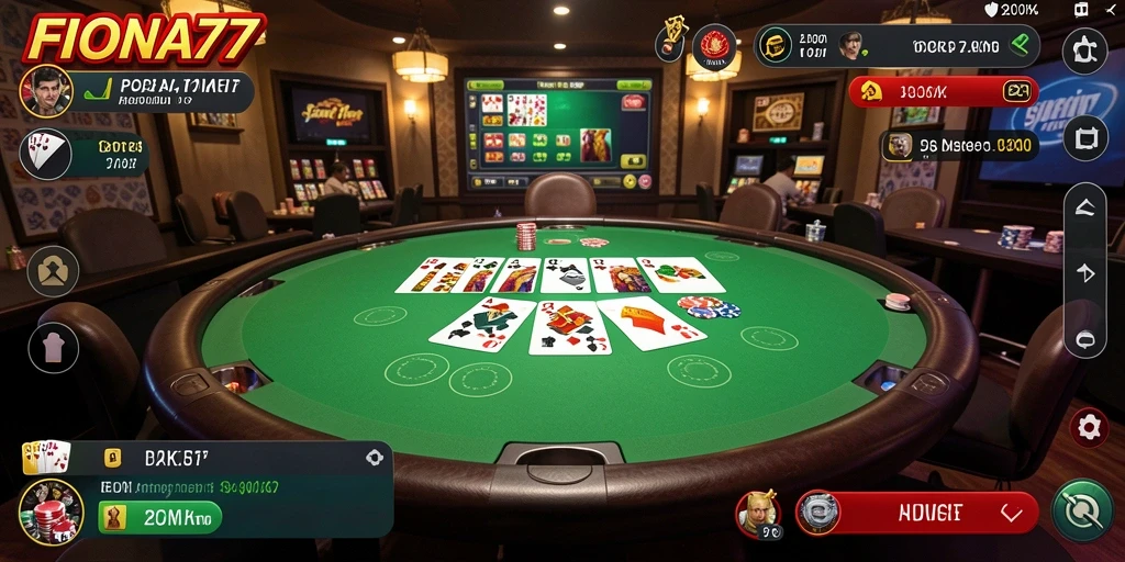 Tampilan permainan Poker di FIONA77 yang menarik dan mengasyikkan.