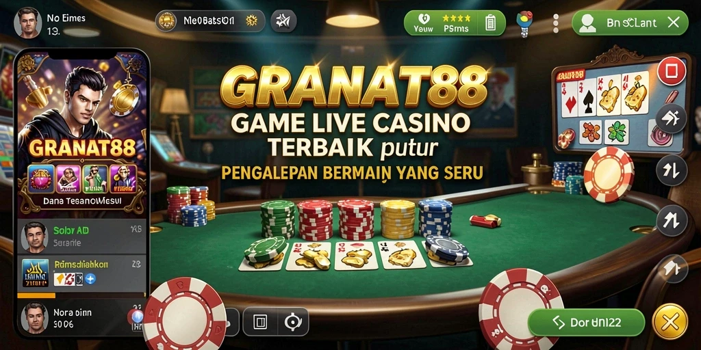 Tampilan gameplay Live Casino yang mendebarkan di GRANAT88.