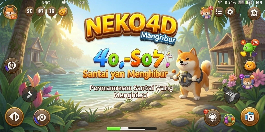 Screenshot gameplay NEKO4D yang penuh warna dan interaktif.