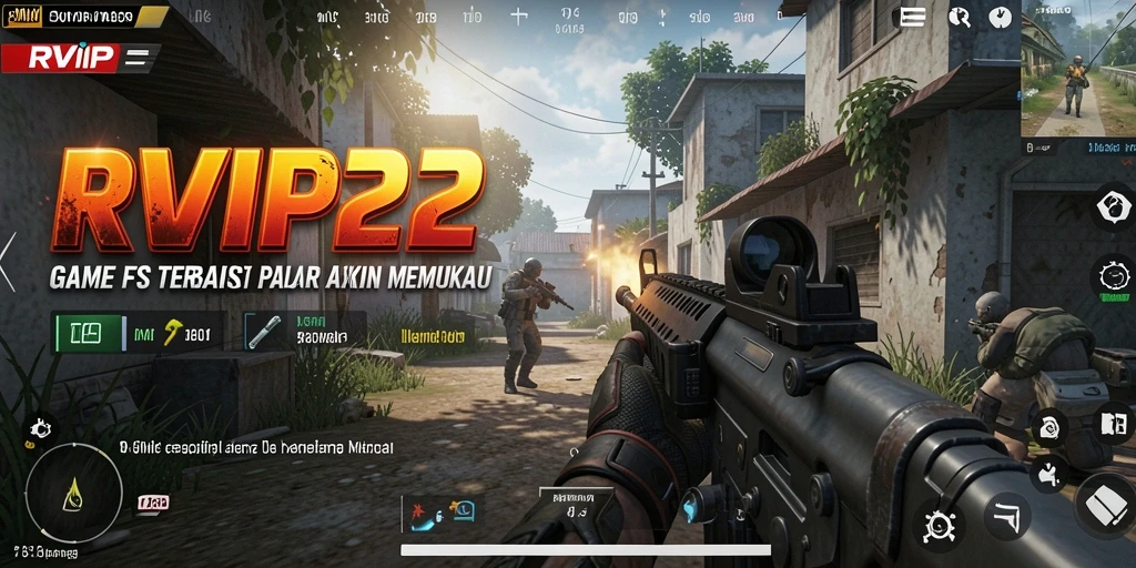 Tangkapan layar utama RVIP2 menampilkan aksi tembak-menembak yang mendebarkan.