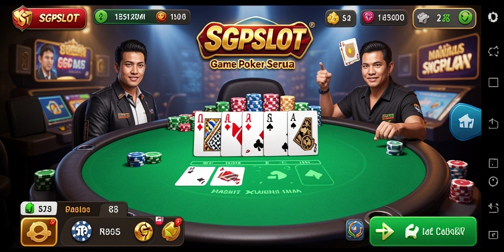 Screenshot gameplay Poker di SGPSLOT yang menggembirakan.