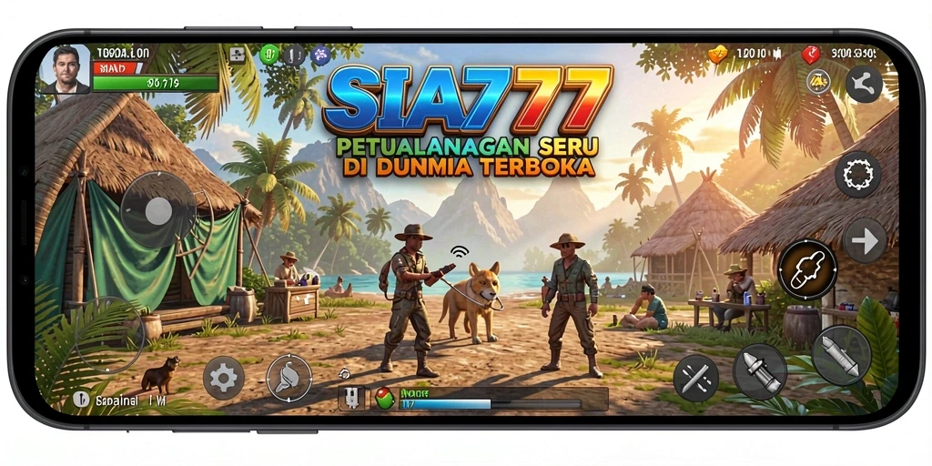 Screenshot gameplay SIA777 menunjukkan eksplorasi dunia terbuka yang luas.