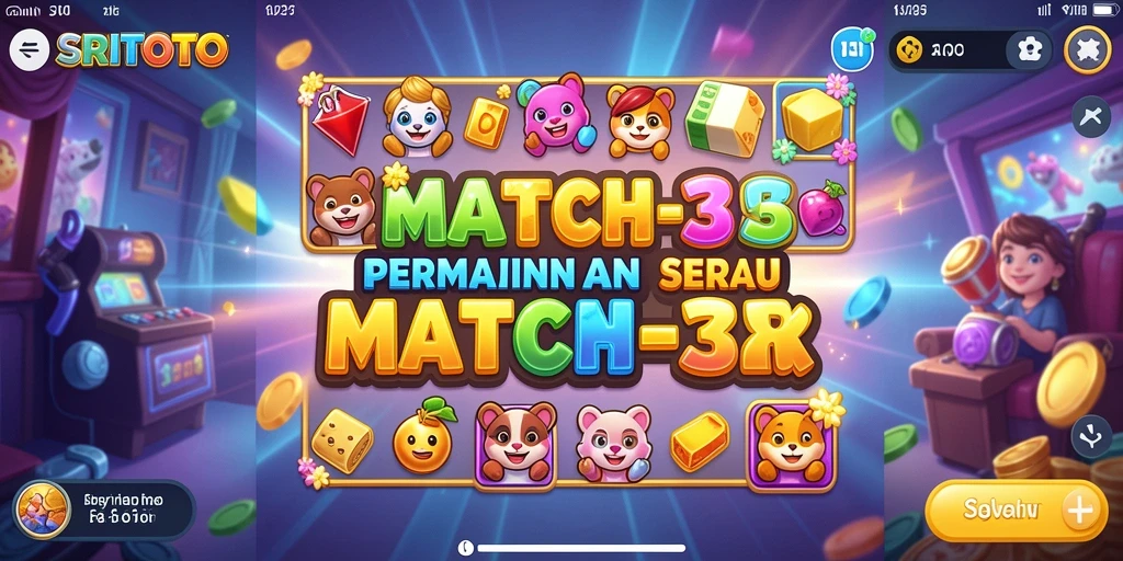 Tampilan gameplay menarik dari SRITOTO dengan mekanika Match-3.